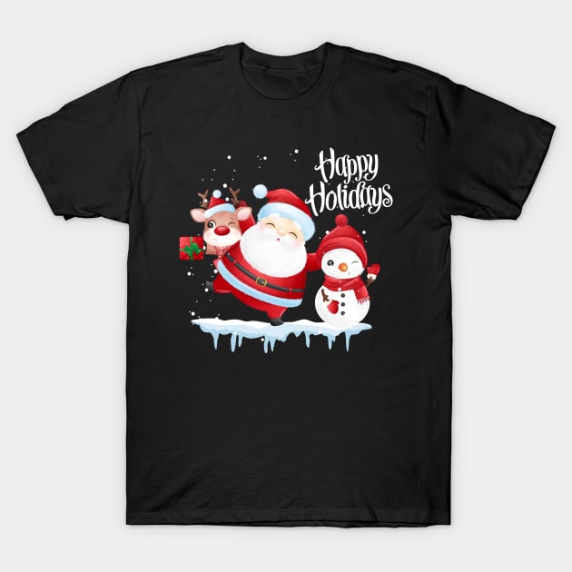 Happy Holidays T-Shirt by ragsmips